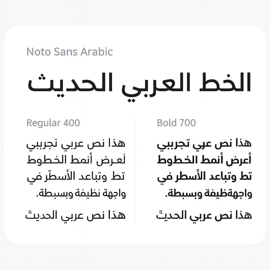 Noto Sans Arabic sample text